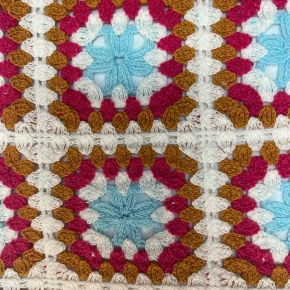 Granny Square Crochet Mini Dress. Size XS - Picture 4 of 7